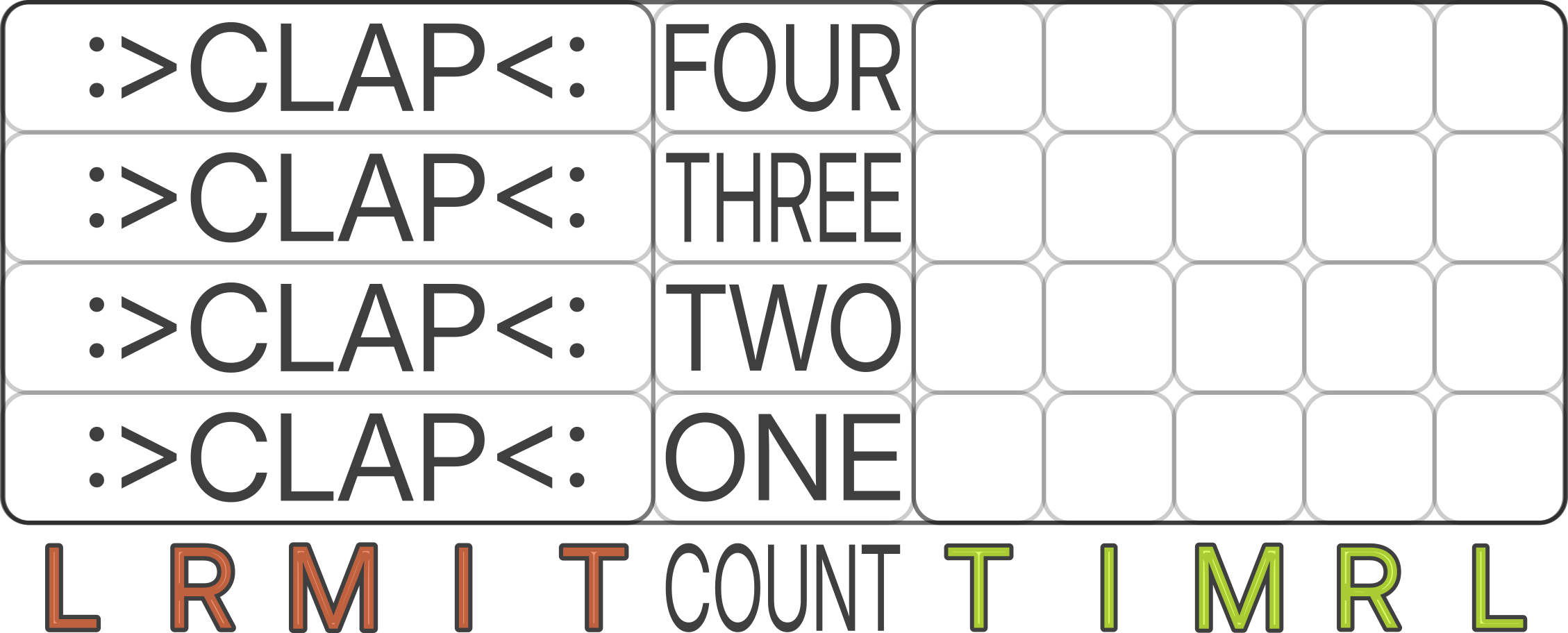 Clapping count from bottom to top